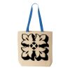 Natural Tote with Contrast-Color Handles Thumbnail