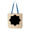 Natural Tote with Contrast-Color Handles Thumbnail