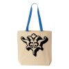 Natural Tote with Contrast-Color Handles Thumbnail