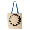 Natural Tote with Contrast-Color Handles Thumbnail
