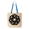 Natural Tote with Contrast-Color Handles Thumbnail