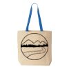 Natural Tote with Contrast-Color Handles Thumbnail
