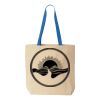 Natural Tote with Contrast-Color Handles Thumbnail