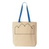 Natural Tote with Contrast-Color Handles Thumbnail