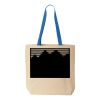 Natural Tote with Contrast-Color Handles Thumbnail