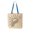 Natural Tote with Contrast-Color Handles Thumbnail