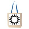 Natural Tote with Contrast-Color Handles Thumbnail