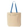 Natural Tote with Contrast-Color Handles Thumbnail