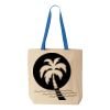 Natural Tote with Contrast-Color Handles Thumbnail
