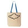 Natural Tote with Contrast-Color Handles Thumbnail