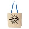Natural Tote with Contrast-Color Handles Thumbnail