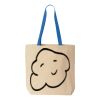 Natural Tote with Contrast-Color Handles Thumbnail