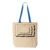 Natural Tote with Contrast-Color Handles Thumbnail