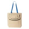 Natural Tote with Contrast-Color Handles Thumbnail