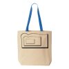 Natural Tote with Contrast-Color Handles Thumbnail