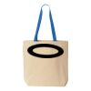 Natural Tote with Contrast-Color Handles Thumbnail