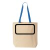 Natural Tote with Contrast-Color Handles Thumbnail
