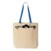 Natural Tote with Contrast-Color Handles Thumbnail