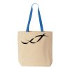 Natural Tote with Contrast-Color Handles Thumbnail