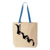 Natural Tote with Contrast-Color Handles Thumbnail