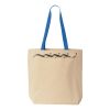 Natural Tote with Contrast-Color Handles Thumbnail