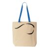 Natural Tote with Contrast-Color Handles Thumbnail