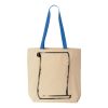 Natural Tote with Contrast-Color Handles Thumbnail