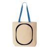 Natural Tote with Contrast-Color Handles Thumbnail