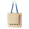Natural Tote with Contrast-Color Handles Thumbnail