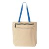 Natural Tote with Contrast-Color Handles Thumbnail