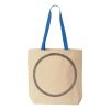 Natural Tote with Contrast-Color Handles Thumbnail
