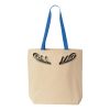 Natural Tote with Contrast-Color Handles Thumbnail