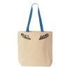 Natural Tote with Contrast-Color Handles Thumbnail
