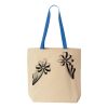 Natural Tote with Contrast-Color Handles Thumbnail
