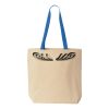 Natural Tote with Contrast-Color Handles Thumbnail