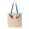 Natural Tote with Contrast-Color Handles Thumbnail