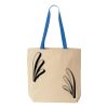 Natural Tote with Contrast-Color Handles Thumbnail