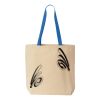 Natural Tote with Contrast-Color Handles Thumbnail