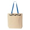 Natural Tote with Contrast-Color Handles Thumbnail