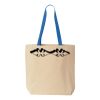 Natural Tote with Contrast-Color Handles Thumbnail