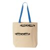 Natural Tote with Contrast-Color Handles Thumbnail