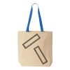 Natural Tote with Contrast-Color Handles Thumbnail