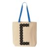 Natural Tote with Contrast-Color Handles Thumbnail