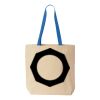 Natural Tote with Contrast-Color Handles Thumbnail