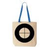 Natural Tote with Contrast-Color Handles Thumbnail