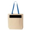 Natural Tote with Contrast-Color Handles Thumbnail
