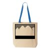 Natural Tote with Contrast-Color Handles Thumbnail