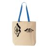 Natural Tote with Contrast-Color Handles Thumbnail