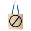 Natural Tote with Contrast-Color Handles Thumbnail