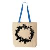 Natural Tote with Contrast-Color Handles Thumbnail
